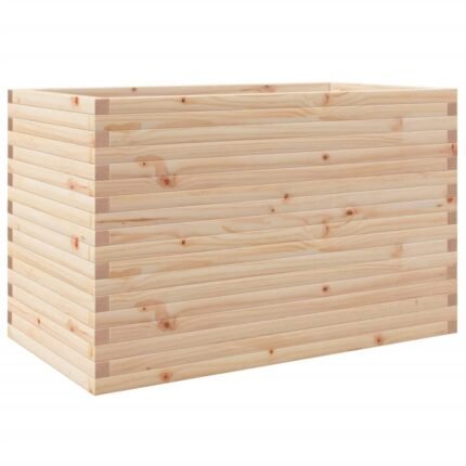 Jardinière bac lit surélevé plantes fleurs terrasse jardin 110 x 60 x 68,5 cm bois de pin massif marron 02_0037381