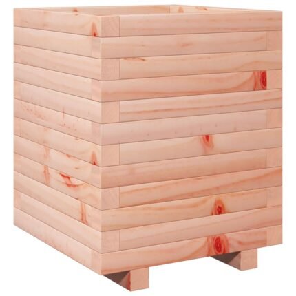 Jardinière bac lit surélevé plantes fleurs terrasse jardin 40 x 40 x 49,5 cm bois massif douglas marron 02_0037568