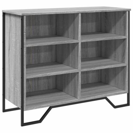 Buffet bahut commode armoire meuble de rangement organisateur cuisine salle de séjour salonsonoma 91 x 35,5 x 74,5 cm bois d'ingénierie gris 02_0036557