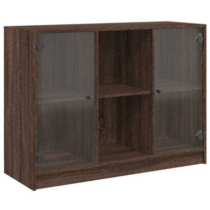Buffet bahut commode armoire meuble de rangement organisateur cuisine salle de séjour salon 102 x 37 x 75,5 cm bois d'ingénierie marron 02_0031166
