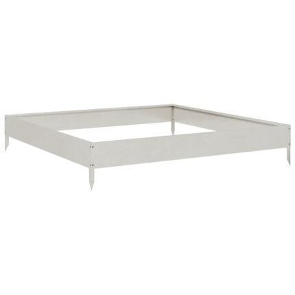 Jardinière bac lit surélevé plantes fleurs terrasse jardin de jardin 100 x 100 x 18,5 cm acier inoxydable Argent 02_0039261