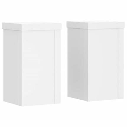 Supports pour plantes meuble fleurs lot de 2 10 x 10 x 18 cm bois d'ingénierie blanc 02_0045261