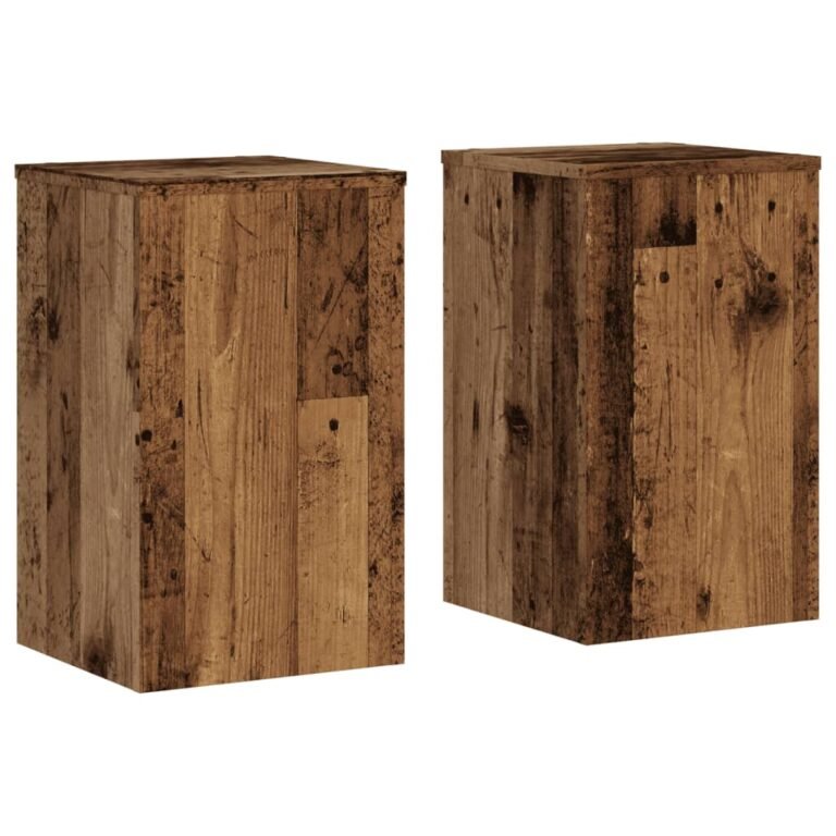 Supports pour plantes meuble fleurs lot de 2 vieux bois bois d'ingénierie marron 02_0045370