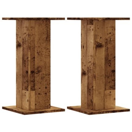 Supports pour plantes meuble fleurs lot de 2 vieux bois bois d'ingénierie marron 02_0045368