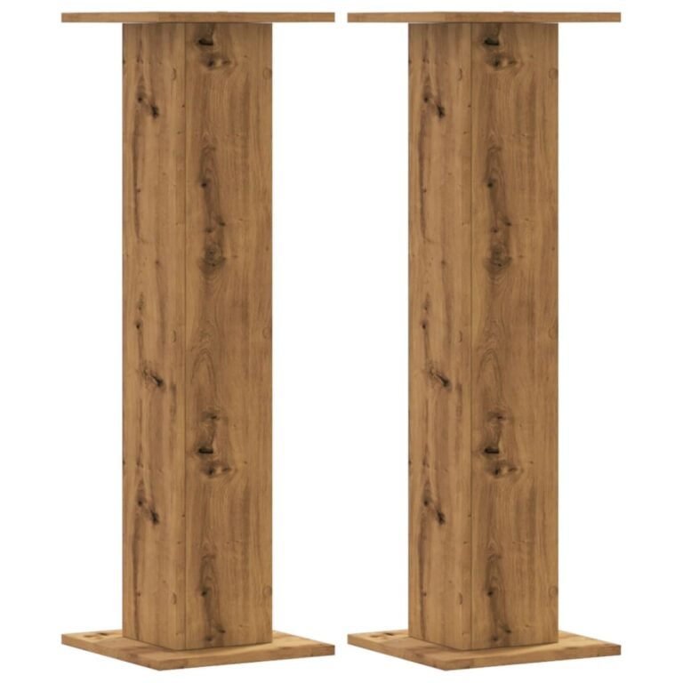 Supports pour plantes meuble fleurs lot de 2 artisanal bois d'ingénierie marron 02_0045287