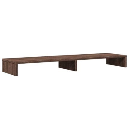 Support de moniteur table meuble bureau 100 x 27 x 10 cm bois d'ingénierie marron 02_0044833