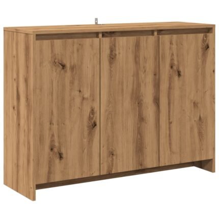 Buffet bahut commode armoire meuble de rangement organisateur cuisine salle de séjour salon artisanal 102 x 33 x 75 cm bois d'ingénierie marron 02_0030806