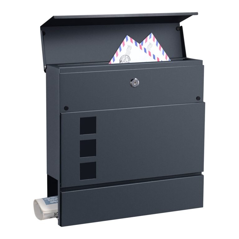 Boîte aux lettres acier galvanisé 37x37x11 cm gris anthracite 03_0006526