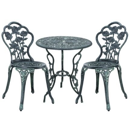 Set de bistro kit de bistro vintage ensemble de table et de chaises de jardin fonte vert  03_0003737