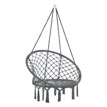 Hamac siège rond chaise suspendue diamètre d'assise 60 cm gris foncé  03_0006061