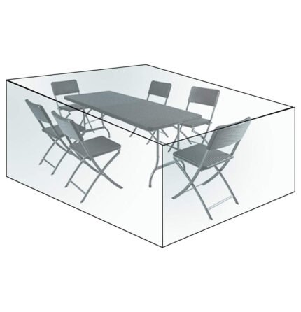 Housse de protection de meubles pour ensembles de meubles de jardin Bâche imperméable en PE, transparente 19_0000972