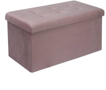 Tabouret avec espace de rangement revêtement amovible Qulina rose 19_0000095