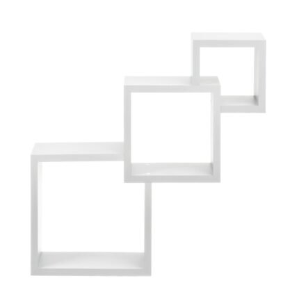Étagère murale design rétro blanc mat 03_0001728