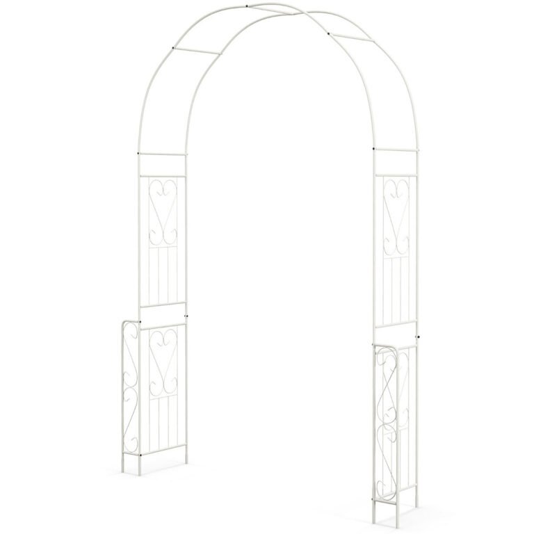 Arche de jardin en métal treillis de jardin en arc blanche