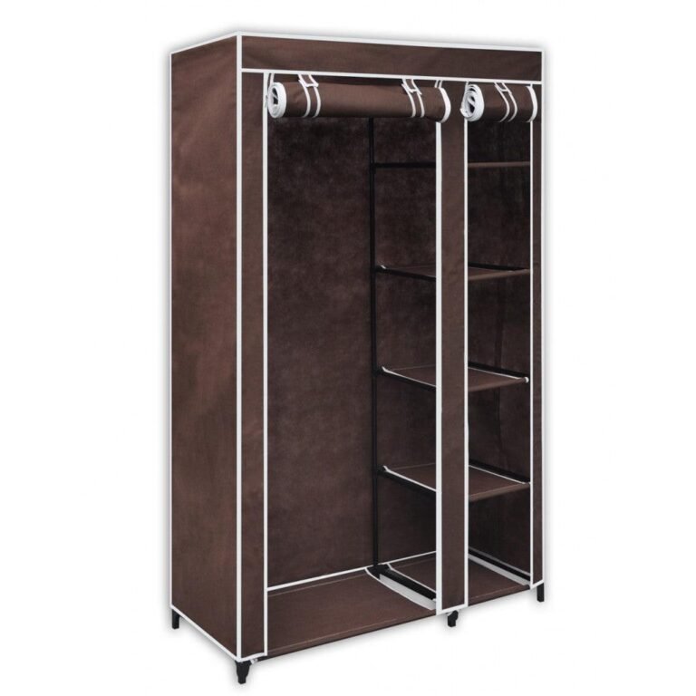 Armoires penderie etagere tissu marron entree chambre camping 2002001
