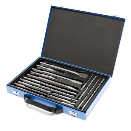 Jeu de 17 forets et burins SDS avec coffret perforateur burineur bricolage outils atelier  16_0002278