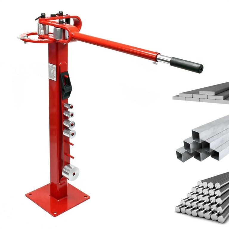 Cintreuse de tubes sur pied presse atelier cintrer manuelle carré rond plat acier plier rouge 16_0000773